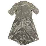 Met Abito Mezza Manica Tinta Unita per Bambina ME336 ARGENTO MET 