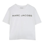 Marc Jacobs T-Shirt Girocollo Tinta Unita con Stampa per Bambina W60463J BIANCO MARC JACOBS 