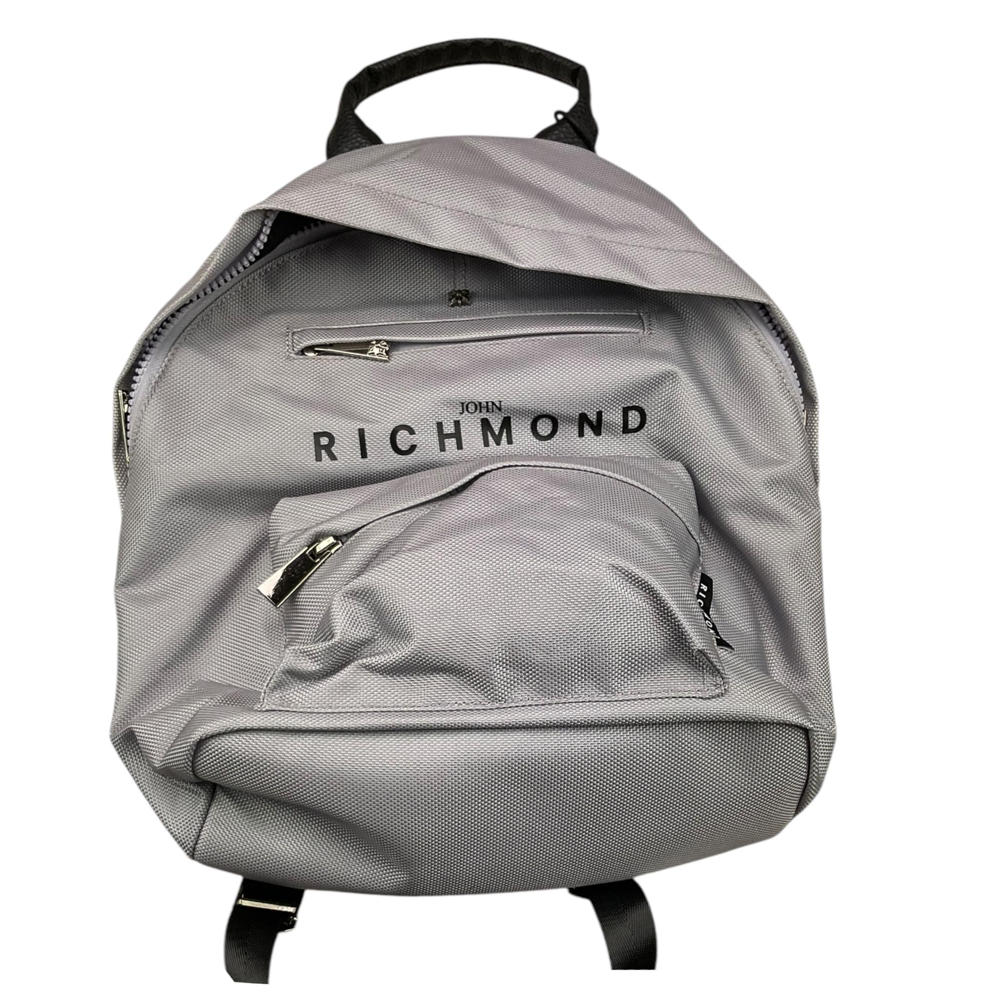 JOHN RICHMOND zaino tinta unita con stampa logo Grigio per Bambino RBA25015ZA GRIGIO JOHN RICHMOND 