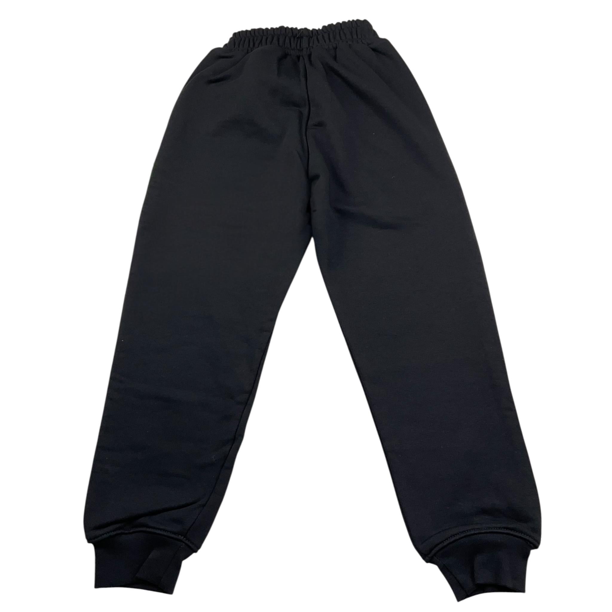 Icon Pantalone Tuta Tinta Unita con Logo per Bambino IBSP00495 NERO ICON 