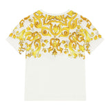 Dolce & Gabbana T-Shirt Girocollo Tinta Unita con Stampa per Bambino L5JTNK BIANCO DOLCE & GABBANA 