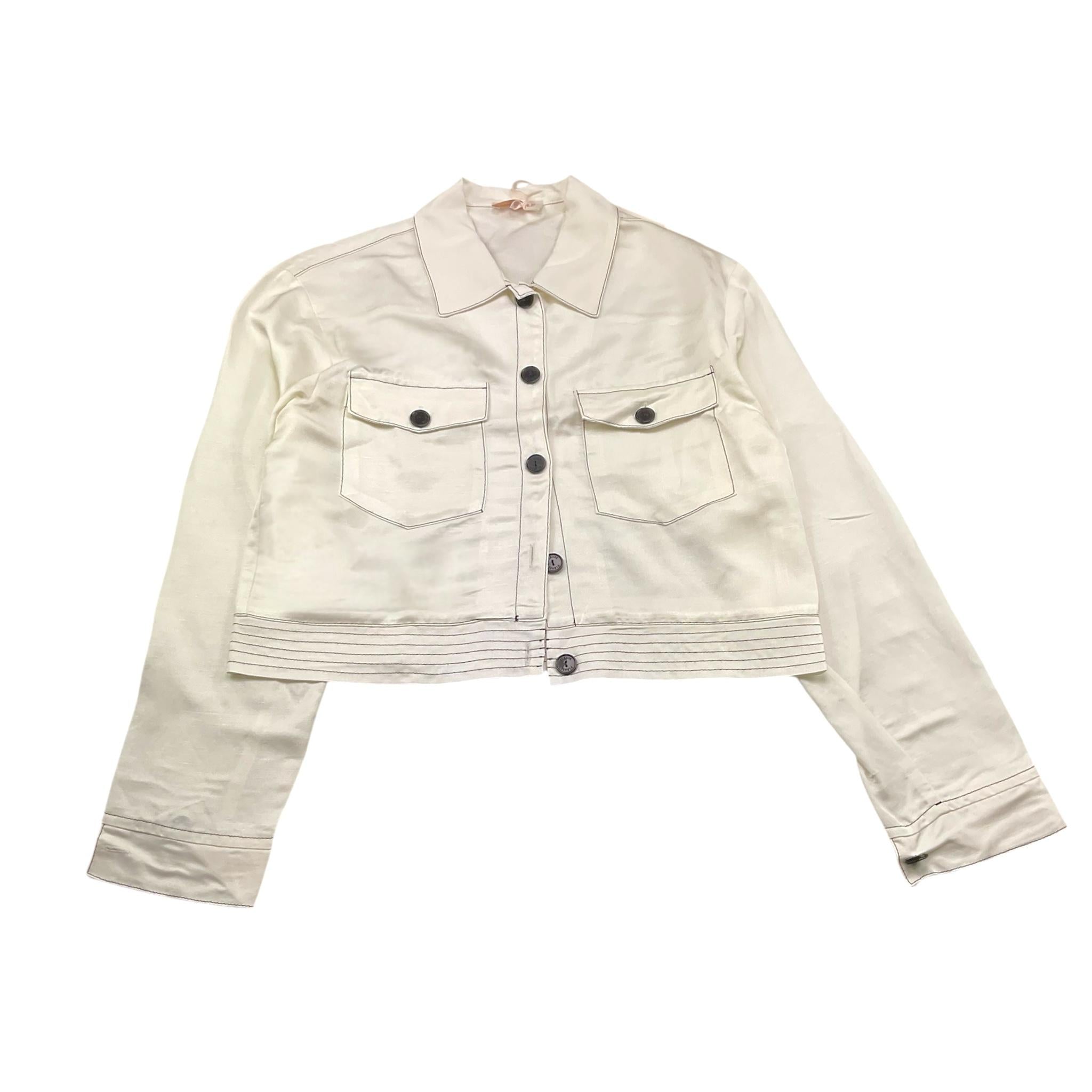 Please Camicia Tinta Unita con Profili In Contrasto per Bambina JB05300G73 PANNA PLEASE 