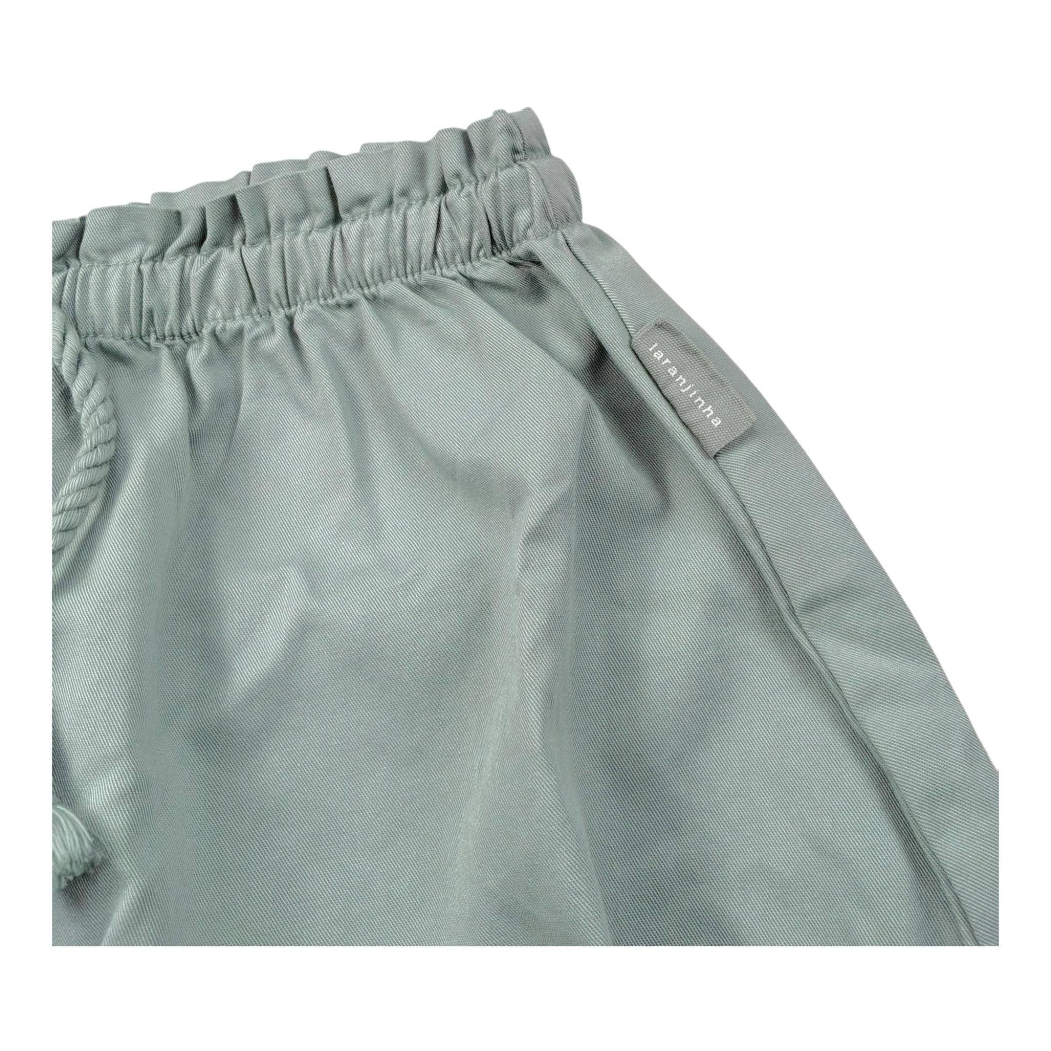 Laranjinha Short Tinta Unita con Elastico In Vita per Neonata 92908V5802U63 VERDE LARANJINHA 