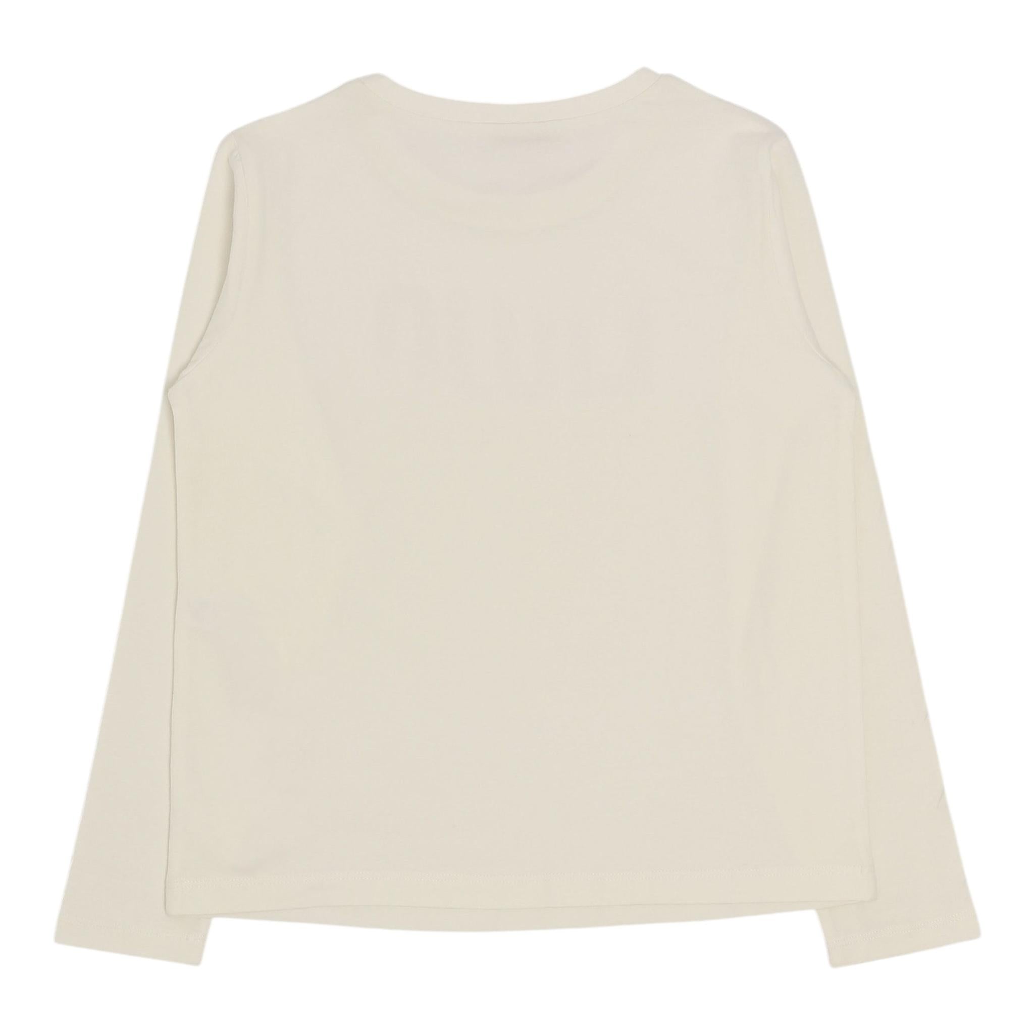 Liu Jo Shirt Girocollo Tinta Unita con Logo per Bambina GF4210 PANNA LIU JO 