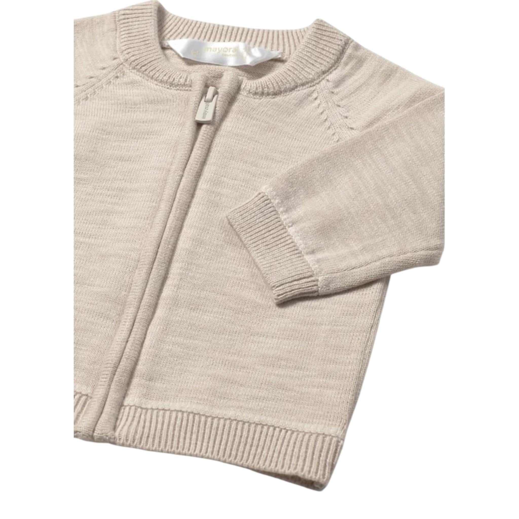 Mayoral Maglia Tinta Unita con Zip per Neonata 1395 BEIGE MAYORAL 