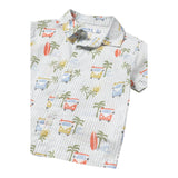 Mayoral Camicia Mezza Manica Fantasia A Righe per Neonato 1112 BIANCO MAYORAL 