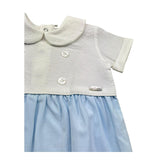 Le Bebe Pagliaccetto Bicolore Mezza Manica per Neonato LBB5300 BIANCO/AZZURRO LE BEBE 