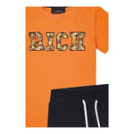 John Richmond Completo 2 Pezzi T-Shirt-Bermuda Bicolore per Neonato RBP25161CJ ARANCIONE/NERO JOHN RICHMOND 