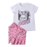 Sarabanda Completo 2 Pezzi T-Shirt-Short  per Bambina 0B2533 BIANCO SARABANDA 