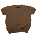 NEIL BARRETT t-shirt gircollo tinta unita in maglia Marrone per Bambino 033612 MARRNE NEIL BARRETT 