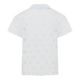 Saint Barth Camicia Mezza Manica Tinta Unita In Pizzo Sangallo per Bambina EVL000103016 BIANCO SAINT BARTH 