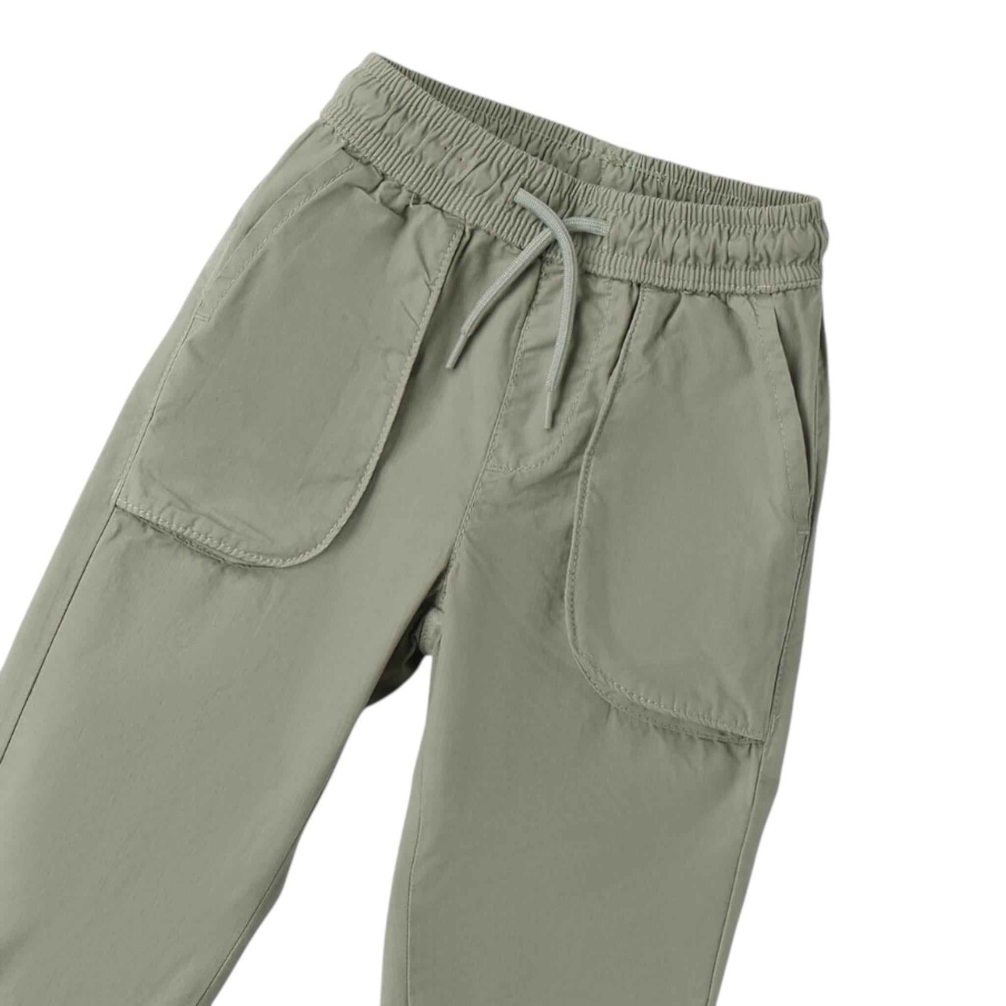 Sarabanda Pantalone Tinta Unita con Elastico In Vita per Bambino 0B067 VERDE SARABANDA 