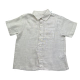 Saint Barth Camicia Tinta Unita con Logo per Bambino LINENNN BEIGE SAINT BARTH 