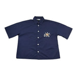 Moschino Camicia Mezza Manica Tinta Unita con Stampa per Bambina HUC01W BLU MOSCHINO 