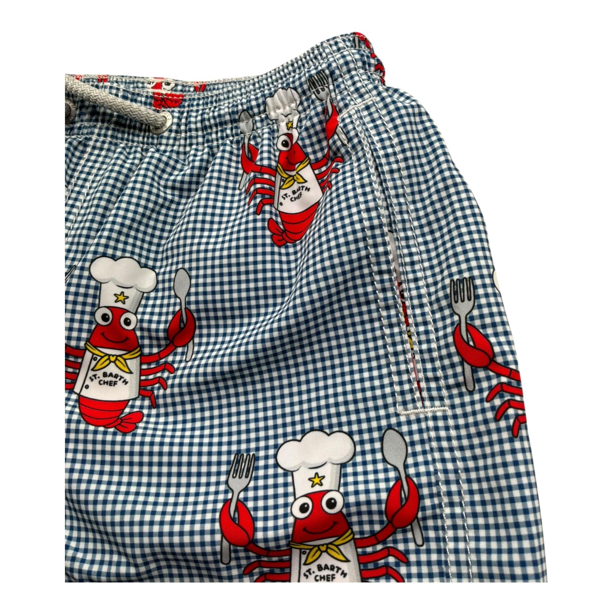 Saint Barth Costume Tinta Unita con Fantasia per Bambino 0073L BLU SAINT BARTH 