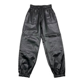 LIU JO pantalone in ecopelle tinta unita con elastico in vita Nero per Bambina GF4056XX NERO LIU JO 