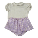 La Stupenderia Completo 2 Pezzi Body-Salopette Bicolore per Neonata TBCT5888 BEIGE LA STUPENDERIA 