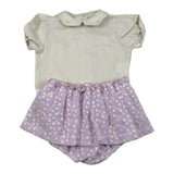 La Stupenderia Completo 2 Pezzi Body-Salopette Bicolore per Neonata TBCT5888 BEIGE LA STUPENDERIA 