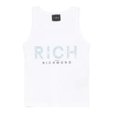 John Richmond Canotta Tinta Unita con Brillantini per Bambina RGP25133CN BIANCO JOHN RICHMOND 