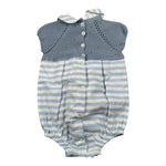 Juliana Pagliaccetto Mezza Manica Fantasia A Righe Azzurro Polvere per Neonato 25169X AZZURRO POLVERE JULIANA 