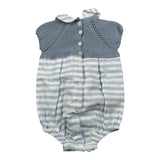 Juliana Pagliaccetto Mezza Manica Fantasia A Righe Azzurro Polvere per Neonato 25169X AZZURRO POLVERE JULIANA 