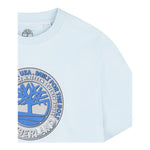 Timberland T-Shirt Girocollo Tinta Unita con Stampa per Bambino T60438 AZZURRO TIMBERLAND 