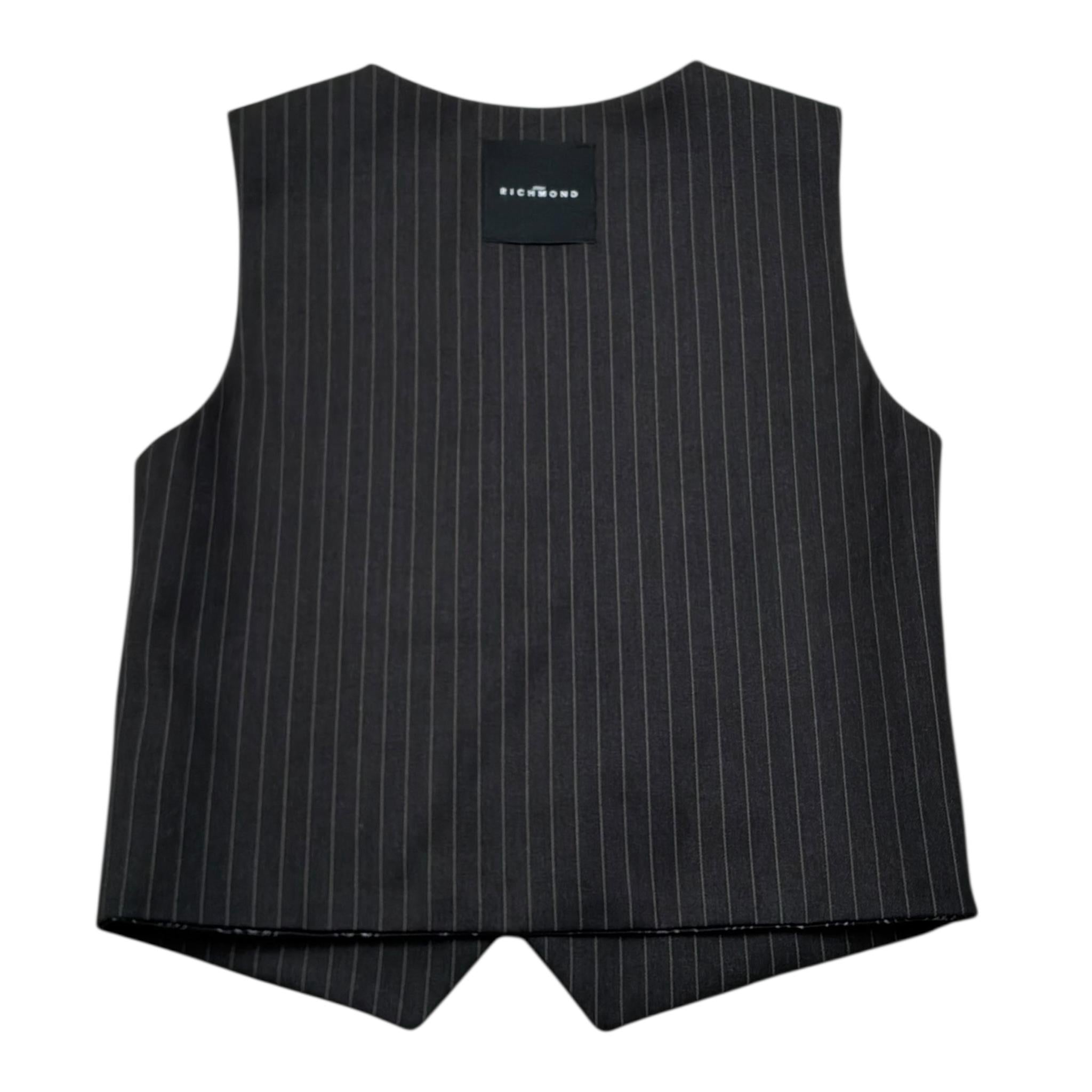 John Richmond Gilet Tinta Unita con Bottoni per Bambino RBP26079GT NERO JOHN RICHMOND 