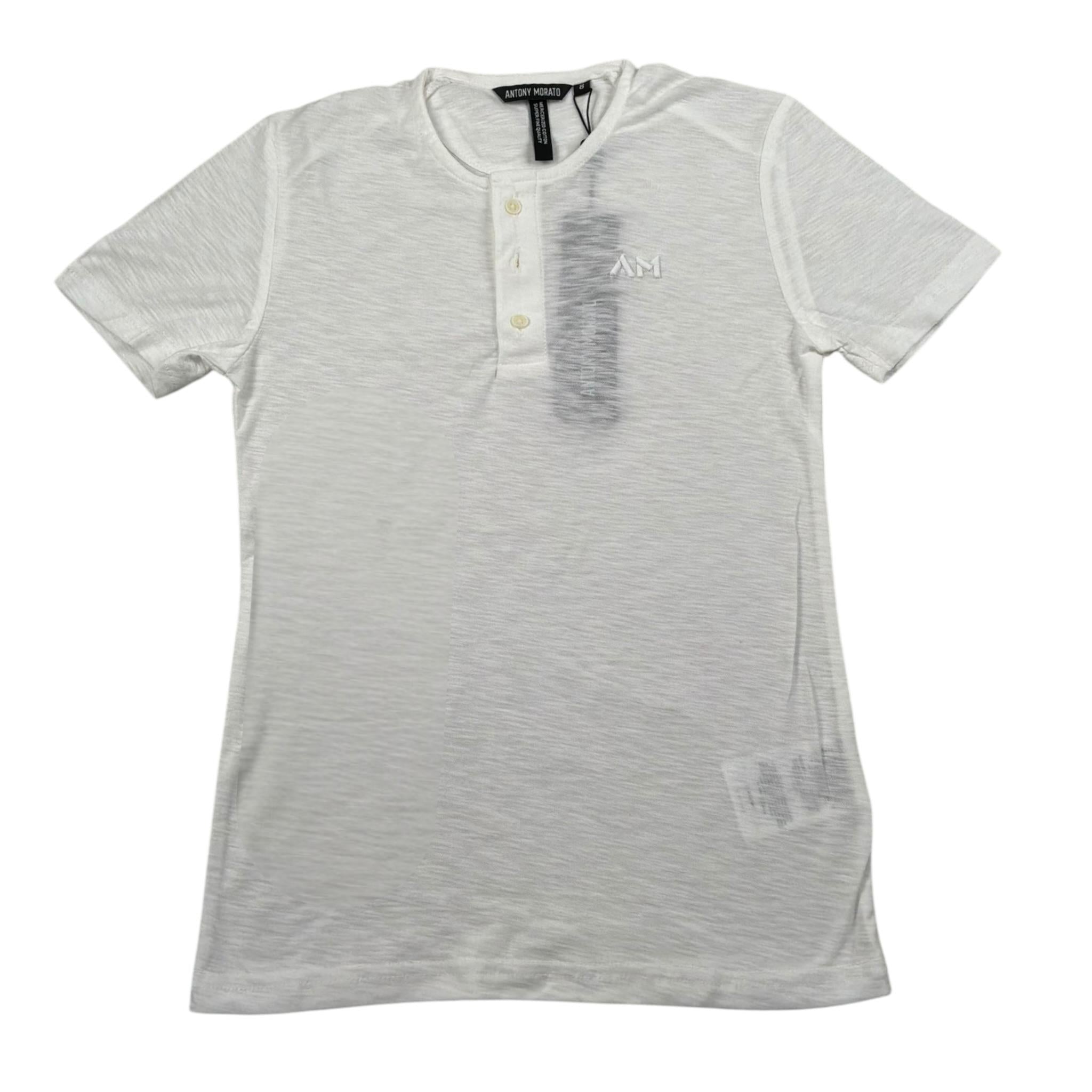 Antony Morato T-Shirt Tinta Unita con Bottoni per Bambino MKKS00707 PANNA ANTONY MORATO 