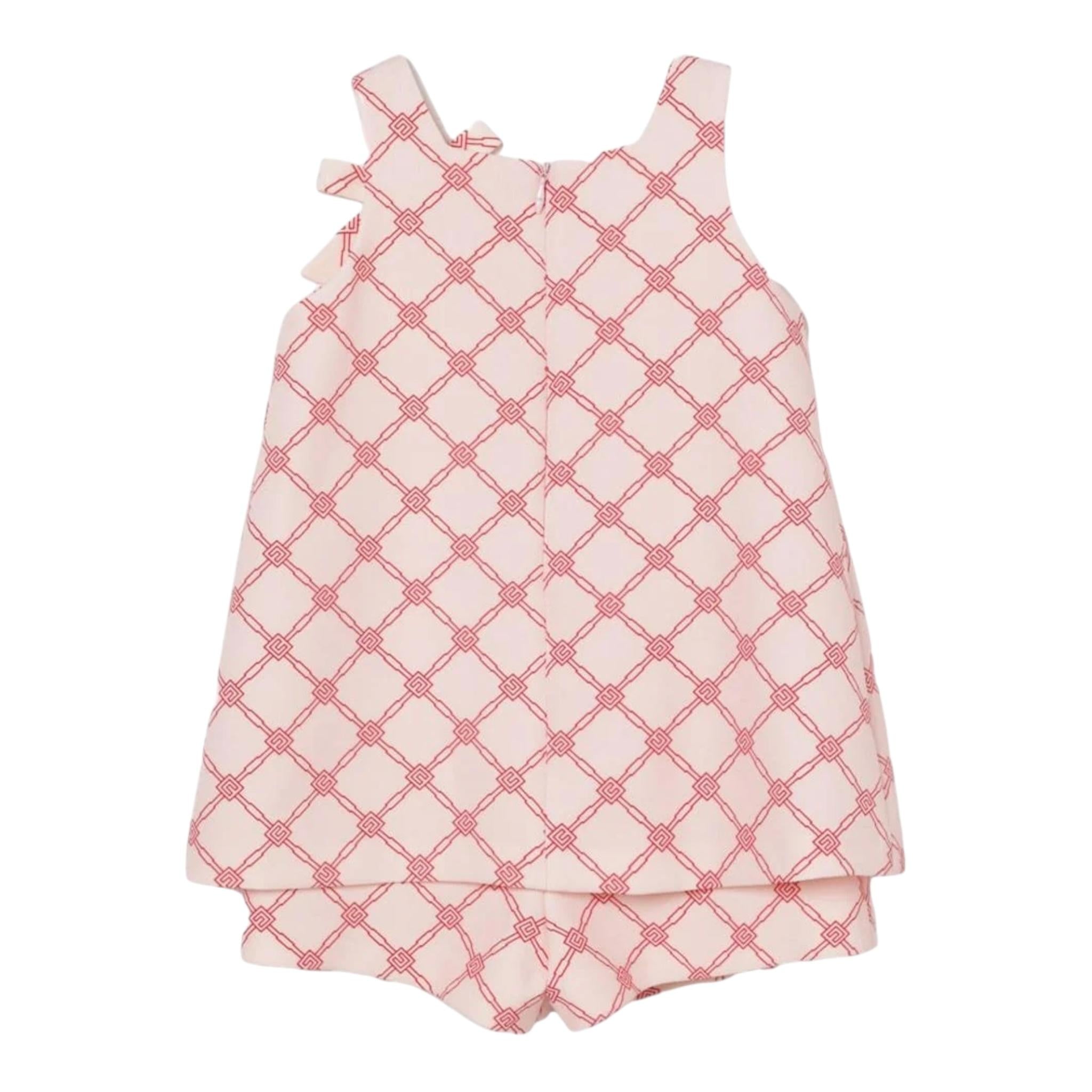 Elisabetta Franchi TUTA Giromanica Tinta Unita con Fantasia per Neonata EGTA008X ROSA ELISABETTA FRANCHI 