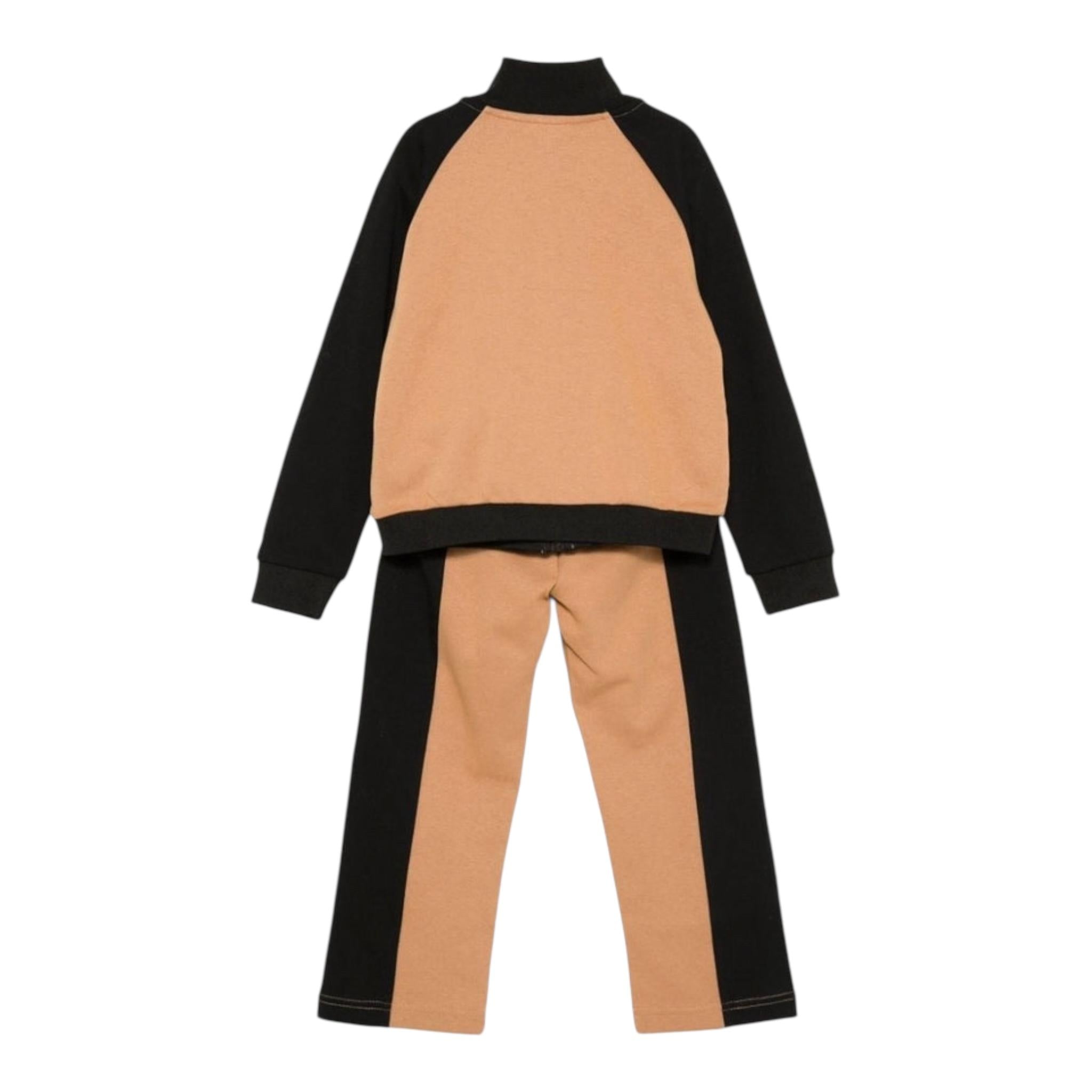 MOSCHINO completo 2 pezzi felpa-pantalone bicolore Beige per Bambino HUK041 BEIGE MOSCHINO 