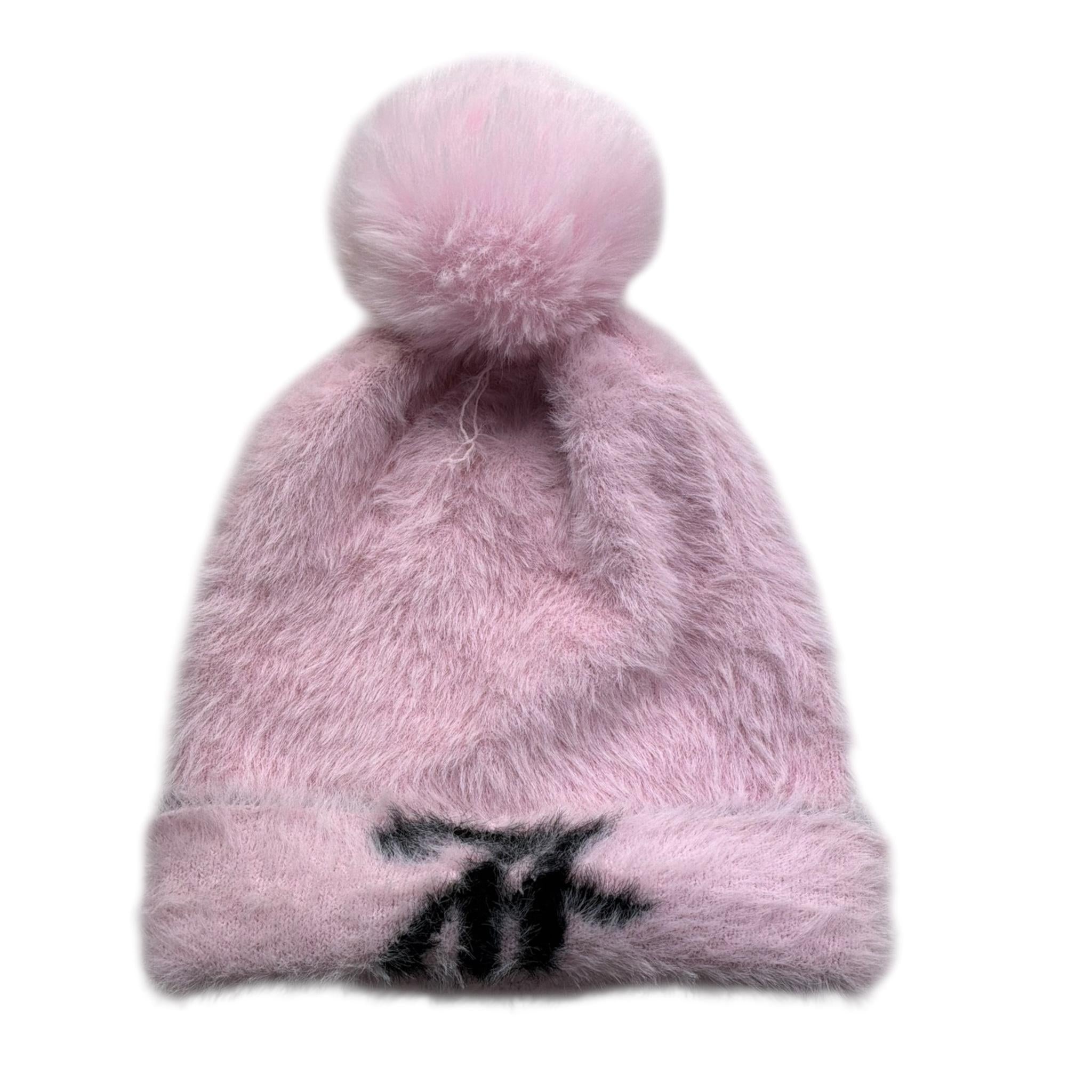 Juicy Couture Cappello Tinta Unita con Pon Pon per Bambina JBX6635 ROSA JUICY COUTURE 