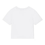 DOLCE & GABBANA t-shirt girocollo tinta unita con applicazione Bianco per Bambina L5JTID BIANCO DOLCE & GABBANA 