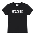 Moschino T-Shirt Girocollo Tinta Unita con Stampe In Contrasto per Neonato MUM04FX NERO MOSCHINO 