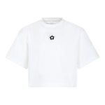 STELLA McCARTNEY t-shirt girocollo tinta unita con stampa in contrasto Bianco per Bambina TV8C41 BIANCO STELLA McCARTNEY 