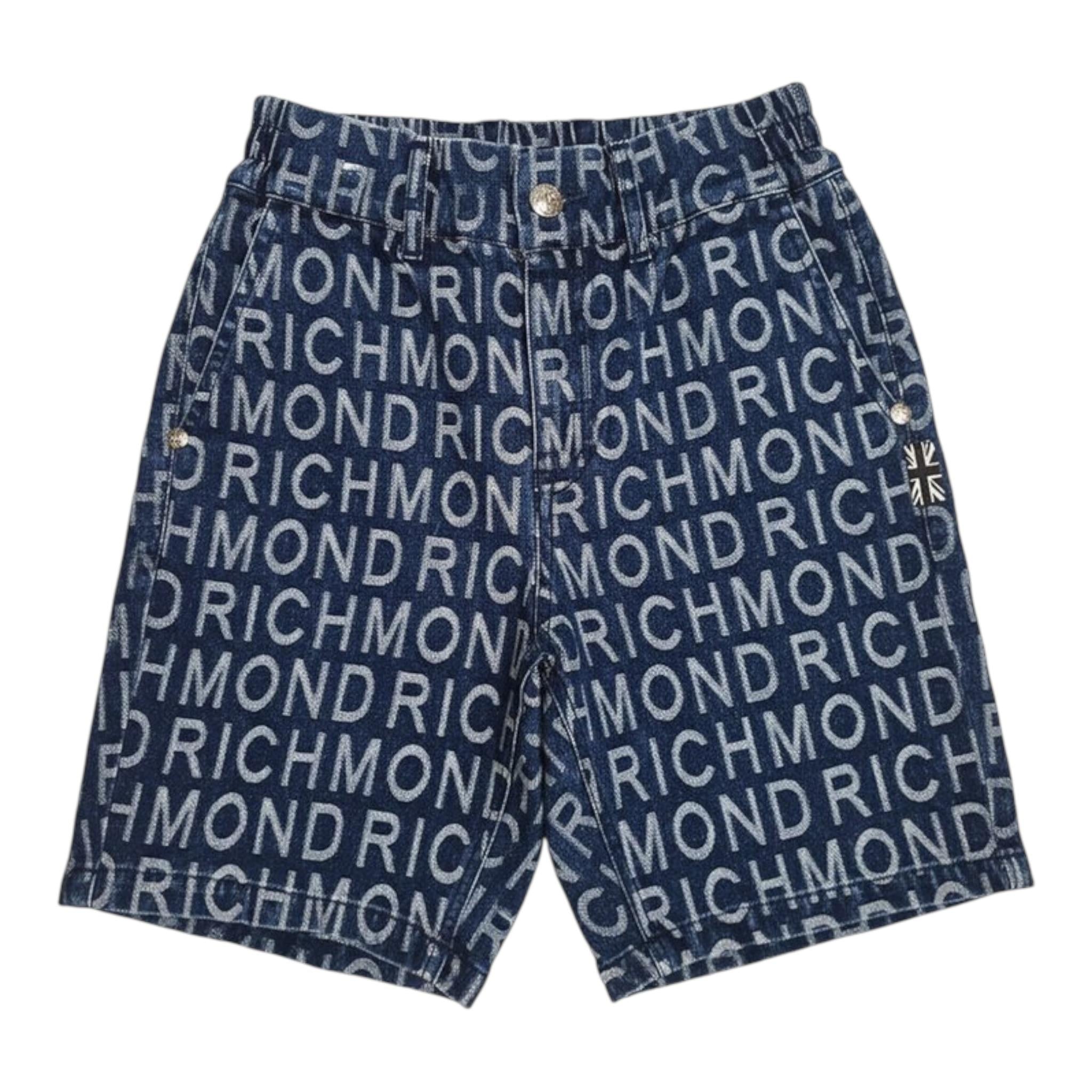 John Richmond Bermuda In Denim tinta unita con Elastico In Vita Blu per Bambino RBP25081BEXX BLU JOHN RICHMOND 