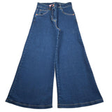 Vicolo Jeans Tinta Unita Modello Palazzo per Bambina 3141PD1207 BLU VICOLO 