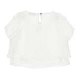 Monnalisa Camicia Mezza Manica Tinta Unita per Bambina 79E610X BIANCO MONNALISA 