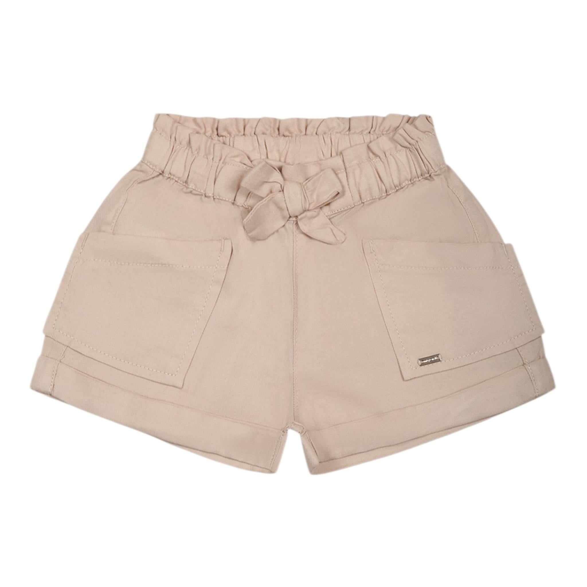 Mayoral Short In Denim Tinta Unita per Neonata 1227 BEIGE MAYORAL 
