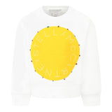 Stella Mccartney Felpa Chiusa Girocollo Tinta Unita con Stampa per Bambina TW4C90 BIANCO STELLA McCARTNEY 