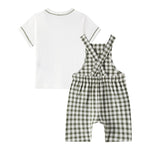 Il Gufo Completo 2 Pezzi T-Shirt-Salopette per Neonato P25DP469C3161 BIANCO/VERDE IL GUFO 