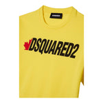 Dsquared2 T-Shirt Girocollo Tinta Unita con Logo per Neonato DQ0833 GIALLO DSQUARED2 
