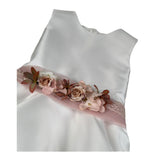 Mimilu' Abito Cerimonia Tinta Unita Giromanica per Bambina 2177 BIANCO MIMILU' 