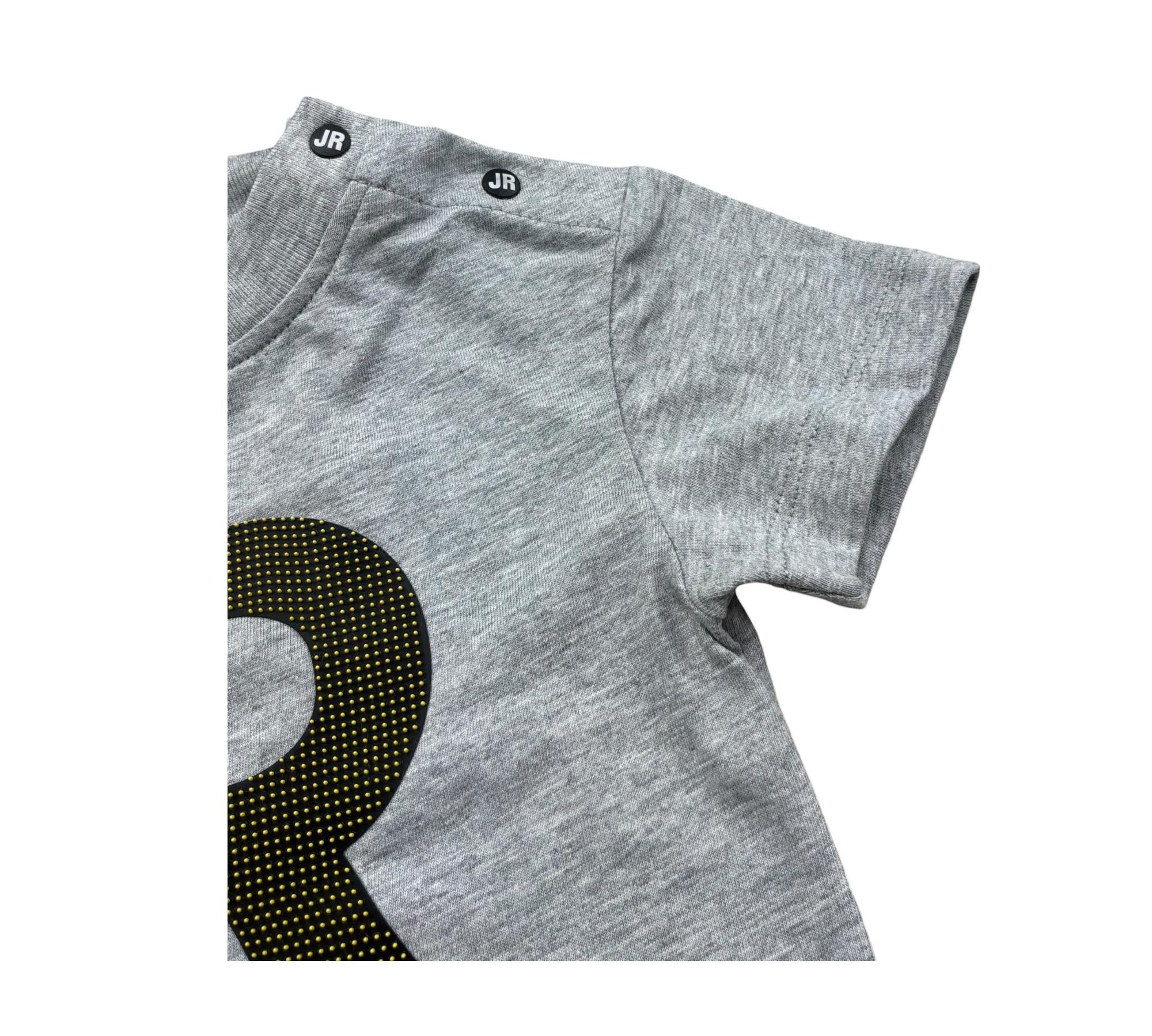 John Richmond T-Shirt Girocollo Tinta Unita con Stampa per Neonato RIP26067TS GRIGIO JOHN RICHMOND 