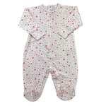 Picoti & Picota' Tutina Tinta Unita con Fantasia Fiori per Neonata PE1710402J00 BIANCO PICOTI & PICOTA' 