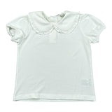 Lalalu' T-Shirt tinta unita con Colletto Bianco per Bambina TSL170PBJ BIANCO LALALU' 