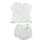 Cnd Completo 2 Pezzi Maglia-Coulotte per Neonata 55817010 BIANCO CND 