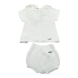 Cnd Completo 2 Pezzi Maglia-Coulotte per Neonata 55817010 BIANCO CND 