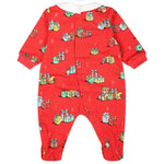 MOSCHINO tutina manica lunga tinta unita con stampa in contrasto Rosso per Neonato MUT043 ROSSO MOSCHINO 