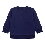 DIESEL felpa chiusa girocollo tinta unita cn stampa in contrasto Blu per Neonato K00582 BLU DIESEL 