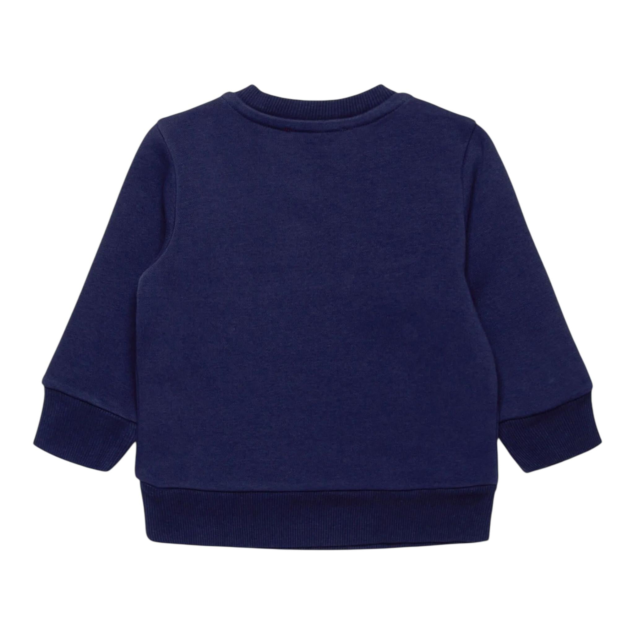 DIESEL felpa chiusa girocollo tinta unita cn stampa in contrasto Blu per Neonato K00582 BLU DIESEL 